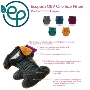 Ecoposh OBV - Formsydd, one size bleie