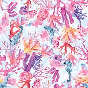 Badebleie fra Designer Bums, med borrelås. Mønster: korallrev.